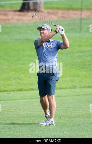 Colorado Springs, Colorado, États-Unis. 25 juin 2025. US Senior Open Practice Round 3, Scott McCarron, des États-Unis, lors de la troisième journée d'essais. Crédit : Casey B. Gibson/Alamy Live News Banque D'Images