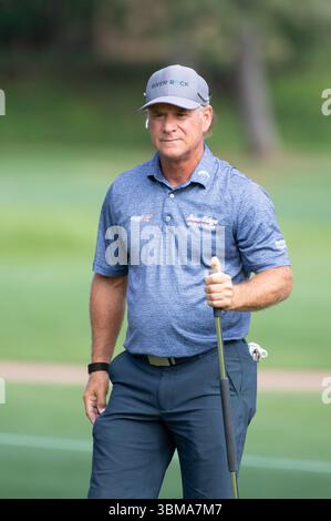 Colorado Springs, Colorado, États-Unis. 25 juin 2025. US Senior Open Practice Round 3, Scott McCarron, des États-Unis, lors de la troisième journée d'essais. Crédit : Casey B. Gibson/Alamy Live News Banque D'Images