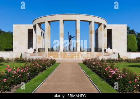Le jardin des disparus au cimetière et Mémorial américain de Normandie à Colleville-sur-mer, France Banque D'Images