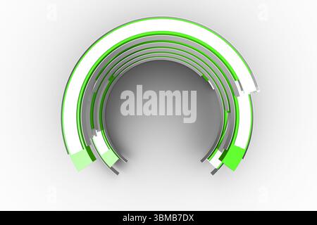 Structure courbe verte et blanche Banque D'Images
