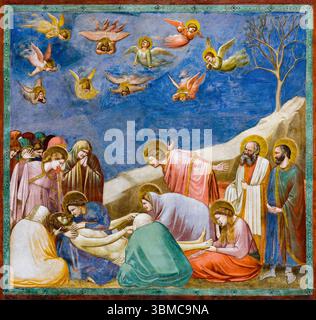 Giotto di Bondone, Lamentation (le deuil du Christ), fresque, 1304-1306 Banque D'Images