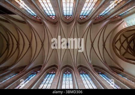 Fulda, Nonnenkirche, Benediktinerinnenabtei zur hl. Maria, Gewölbe im Langhaus Banque D'Images