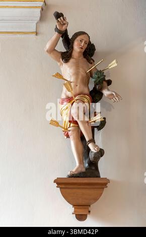 Fulda, Kath. Filialkirche préparé Michael, Rochuskapelle, hl. Sebastian Banque D'Images