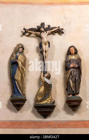 Fulda, Kath. Filialkirche a préparé Michael, Kreuzigungsgruppe in der Rotunde Banque D'Images