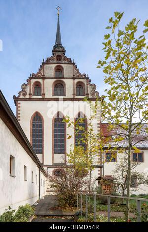 Fulda, Nonnenkirche, Benediktinerinnenabtei zur hl. Maria, Westfassade, Nachgotik mit Renaissancegiebel Banque D'Images