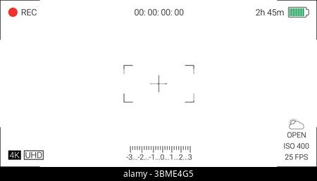 Conception d'enregistrement de la vue caméra transparente Illustration de Vecteur