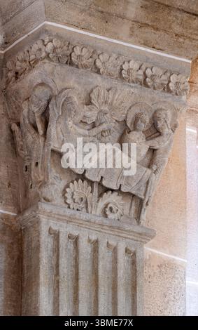 Autun, Kathedrale Saint Lazare, Cathédrale Saint-Lazare d'Autun, Kapitell Banque D'Images