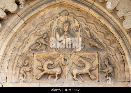 Ganagobie, Prieuré de Ganagobie, Westportal Banque D'Images