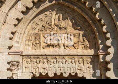 Ganagobie, Prieuré de Ganagobie, Westportal Banque D'Images
