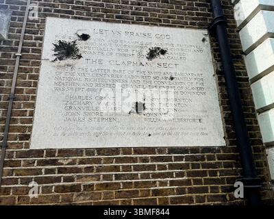 Église de la Sainte Trinité, Clapham. Maison de la secte Clapham qui y adorait. Il est situé sur le côté nord de Clapham Common London SW4 0QZ Banque D'Images