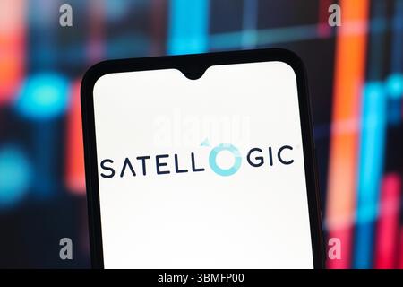 Canada. 26 juin 2025. Dans cette illustration photo, le logo Satellogic est affiché sur l'écran d'un smartphone. (Crédit image : © Thomas Fuller/SOPA images via ZUMA Press Wire) USAGE ÉDITORIAL SEULEMENT ! Non destiné à UN USAGE commercial ! Banque D'Images