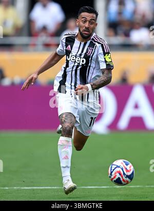 Orlando, États-Unis. 26 juin 2025. Football : Coupe du monde des clubs, Juventus Turin - Manchester City, ronde préliminaire, Groupe G, journée 3 au Camping World Stadium. Nicolas Gonzalez de Turin en action. Crédit : Sven Hoppe/dpa/Alamy Live News Banque D'Images