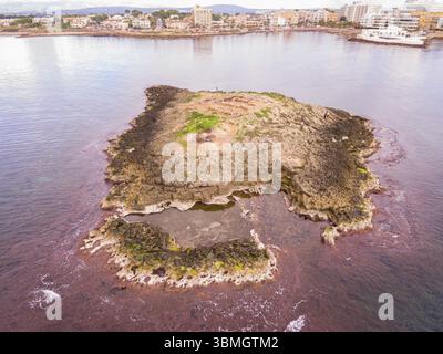 Site archéologique punique, îlot Na Galera, Can Pastilla, Palma, Majorque, îles baléares, espagne Banque D'Images
