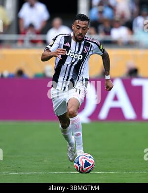 Orlando, États-Unis. 26 juin 2025. Football : Coupe du monde des clubs, Juventus Turin - Manchester City, ronde préliminaire, Groupe G, journée 3 au Camping World Stadium. Nicolas Gonzalez de Turin en action. Crédit : Sven Hoppe/dpa/Alamy Live News Banque D'Images