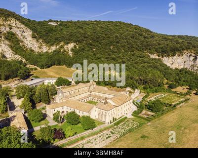 Monastère de Santa Maria la Real de Iranzu, XIIe - XIVe siècle, chemin de tous James (Camino de Santiago), Abarzuza, Navarre, Espagne, Europe Banque D'Images