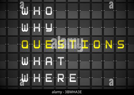Questions sur noir conseil mécanique Banque D'Images