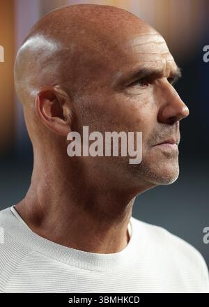 Philadelphie, États-Unis. 26 juin 2025. Thomas Letsch entraîneur-chef du FC Salzburg après le coup de sifflet final de la Coupe du monde FC Salzburg vs Real Madrid FIFA Club au Lincoln Financial Field, Philadelphie. Le crédit photo devrait se lire : Jonathan Moscrop/Sportimage crédit : Sportimage Ltd/Alamy Live News Banque D'Images