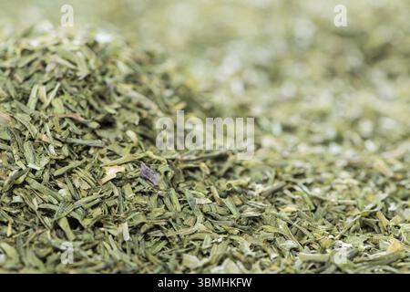 La ciboulette séchée de droit pour l'utilisation d'arrière-plan ou comme texture Banque D'Images