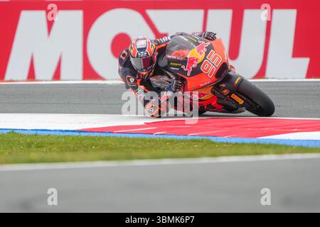 ASSEN, PAYS-BAS - JUIN 27 : Collin Veijer de Red Bull KTM Ajo sur Kalex lors des essais Moto2 au Dutch Motul TT Assen 2025 le 27 juin 2025 à Assen, pays-Bas. (Photo par Andre Weening/Orange Pictures) Banque D'Images