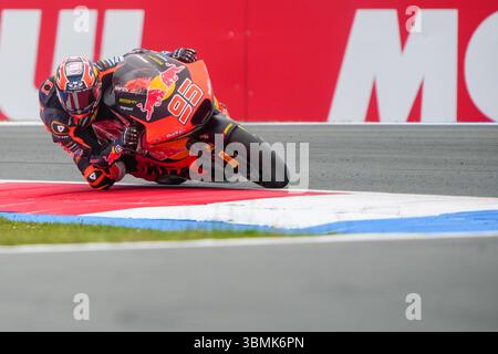 ASSEN, PAYS-BAS - JUIN 27 : Collin Veijer de Red Bull KTM Ajo sur Kalex lors des essais Moto2 au Dutch Motul TT Assen 2025 le 27 juin 2025 à Assen, pays-Bas. (Photo par Andre Weening/Orange Pictures) Banque D'Images