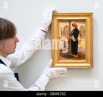 Avant-première des peintures du vieux maître et du 19 e siècle chez Sotheby's London qui seront mises en vente lors d'une vente aux enchères le 2 juillet. 2025 à 19 h, heure d'été britannique ... Banque D'Images