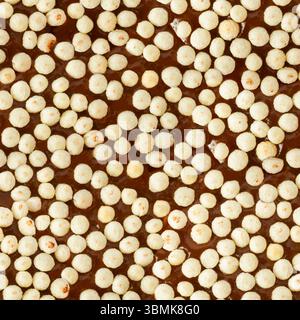 Texture de photo 4k sans couture du gâteau avec mousse au chocolat et croquant. Banque D'Images