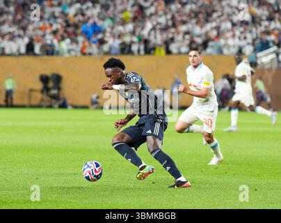 Vinicius Junior (Real Madrid CF, #7) AM Ball USA, FC Salzburg vs Real Madrid CF, Coupe du monde des clubs FIFA, Groupe H, 26.07.2025 Foto : Eibner-Pressefoto/Scott Coleman Banque D'Images