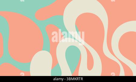 Fond liquide abstrait corail Illustration de Vecteur
