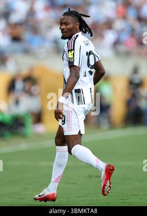 Orlando, États-Unis. 26 juin 2025. Khephren Thuram de la Juventuspendant le match de la Coupe du monde Juventus vs Manchester City FIFA Club au Camping World Stadium, Orlando. Le crédit photo devrait se lire comme suit : David Klein/Sportimage crédit : Sportimage Ltd/Alamy Live News Banque D'Images