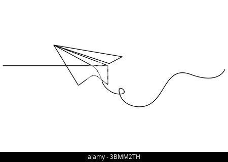 Plan de papier dessin continu d'une ligne de style minimaliste et illustration vectorielle de contour Illustration de Vecteur