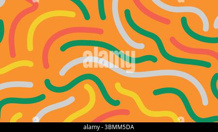 Arrière-plan de lignes de grincement orange Illustration de Vecteur