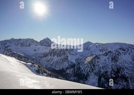 Vues de Kasprowy Wierch dans le parc national des Tatras, Pologne Banque D'Images