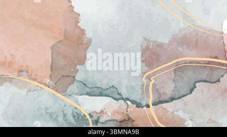 Fond aquarelle abstrait calme Illustration de Vecteur