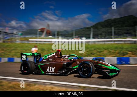 28 BEDRIN Nikita (ita), AIX Racing, Dallara F3 2025, action lors de la 6ème manche du Championnat FIA de formule 3 2025 du 27 au 29 juin 2025 sur le Red Bull Ring, à Spielberg, Autriche Banque D'Images