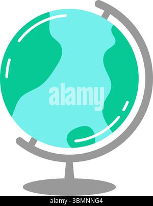 un globe, symbolisant la connectivité mondiale, l'exploration et la connaissance du monde. Illustration de Vecteur