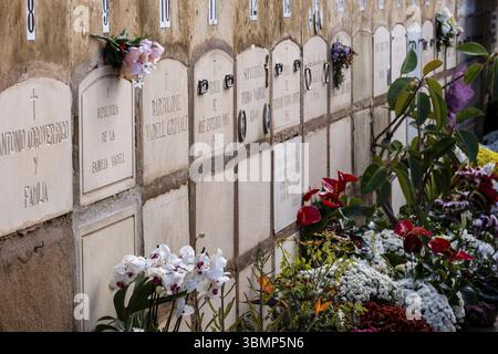 Niches, Alqueria Blanca et cimetière Calonge, Santanyi, Majorque, Îles Baléares, Espagne, Europe Banque D'Images