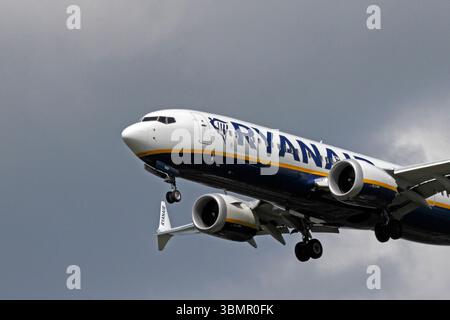 EI-HAY. Ryanair Boeing 737 MAX 8, Banque D'Images