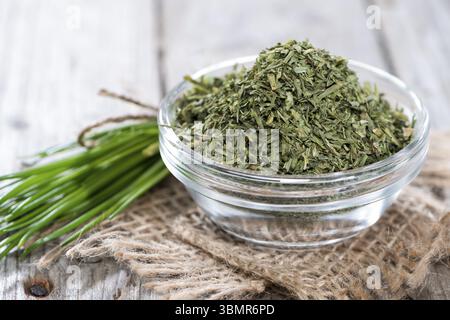 La ciboulette séchée (déchiquetés) comme détaillé studio shot Banque D'Images