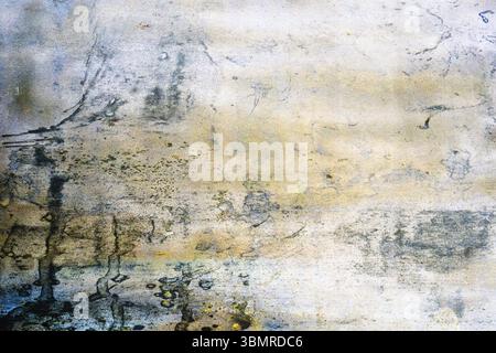 Grunge Golden désordre mur stuc surface texture arrière-plan. Peinture murale décorative Banque D'Images