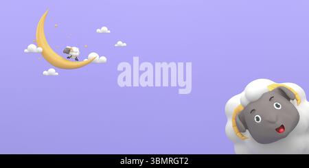 Les fêtes officielles de l'EID al-Adha qui sont célébrées au sein de l'Islam. 3D illustrateur d'Eid al-Adha Banque D'Images