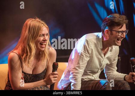 Jaarbeurs, Utrecht, pays-Bas. Samedi 21 juin 2025. Heroes Dutch Comic Con. Maintenant dans sa 11ème année. Les acteurs David Tennant et Billie Piper Banque D'Images