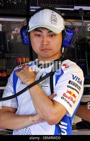 Spielberg, Autriche. 28 juin 2025. Ayumu Iwasa (JPN) Racing Bulls et Red Bull Racing Reserve Driver. 28.06.2025. Championnat du monde de formule 1, Rd 11, Grand Prix d'Autriche, Spielberg, Autriche, jour de qualification. Crédit : James Moy/Alamy Live News Banque D'Images