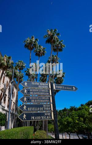 L'Alcazaba de Malaga, Andalousie, Espagne Banque D'Images