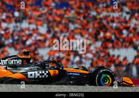 81 PIASTRI Oscar (AUS), McLaren F1 Team MCL39, action lors du Formula 1 MSC Cruises Austrian Grand Prix 2025, 11ème manche du Championnat du monde FIA de formule 1 2025 du 27 au 29 juin 2025 sur le Red Bull Ring, à Spielberg, Autriche Banque D'Images