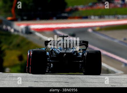 63 RUSSELL George (gbr), Mercedes AMG F1 Team W16, action lors du Formula 1 MSC Cruises Austrian Grand Prix 2025, 11ème manche du Championnat du monde FIA de formule 1 2025 du 27 au 29 juin 2025 sur le Red Bull Ring, à Spielberg, Autriche - photo - DPPI Banque D'Images