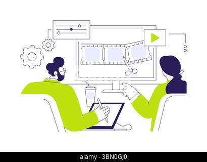 Logiciel de montage vidéo illustration vectorielle abstraite de concept. Illustration de Vecteur