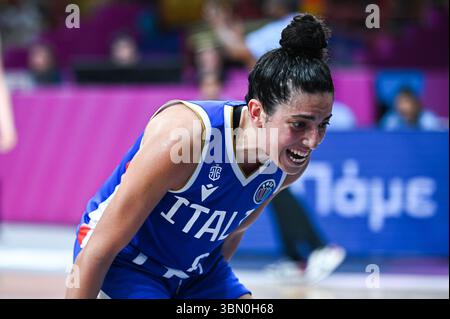 Pirée, Pirée, Grèce. 29 juin 2025. 8 COSTANZA VÉRONE d'Italie joue lors du match de la 3e place de l'Eurobasket féminin entre la France et l'Italie au Peace & Friendship Stadium le 29 juin 2025, au Pirée, en Grèce. (Crédit image : © Stefanos Kyriazis/ZUMA Press Wire) USAGE ÉDITORIAL SEULEMENT ! Non destiné à UN USAGE commercial ! Crédit : ZUMA Press, Inc/Alamy Live News Banque D'Images