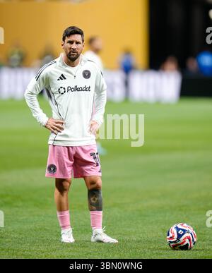Atlanta, Vereinigte Staaten. 29 juin 2025. Lionel Messi (Inter Miami CF, #10) vor dem Spiel USA, Paris Saint-Germain vs Inter Miami, FIFA Club World Cup, Round of 16, match 51, 29.06.2025 Foto : Eibner-Pressefoto/Scott Coleman crédit : dpa/Alamy Live News Banque D'Images