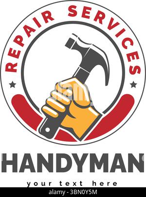 Modèle de conception de logo Handyman Illustration de Vecteur