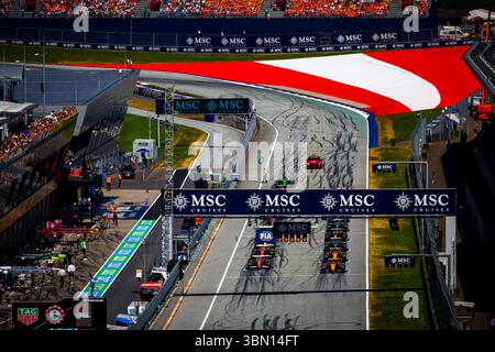 Autriche, Autriche. 29 juin 2025. Départ de la course, lors du GP autrichien, Spielberg 26-29 juin 2025, championnat du monde de formule 1 Red Bull Ring 2025. Crédit : Agence photo indépendante/Alamy Live News Banque D'Images